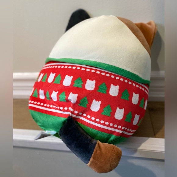 Kellytoy Squishmallows Cam The Cat in Christmas Holiday Sweater - Picture 3 of 5